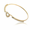 Goldenes Liebesarmband mit Charme