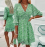 ELEGANTES GEBLÜMTES MINIKLEID - Fiadora
